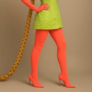 Neon Coral Tights NEW